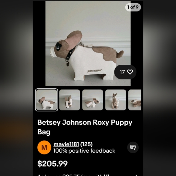 Betsey Johnson Roxy Puppy Crossbody Bag - Picture 11 of 12